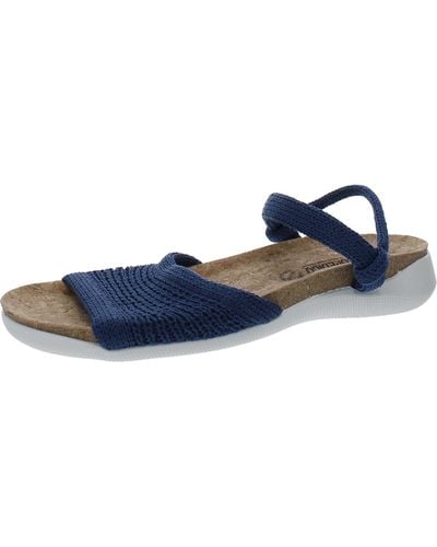 Arcopedico Arenal Cork Slip On Slingback Sandals - Blue