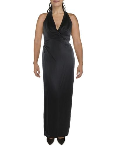 Lauren by Ralph Lauren Satin Sleeveless Evening Dress - Black