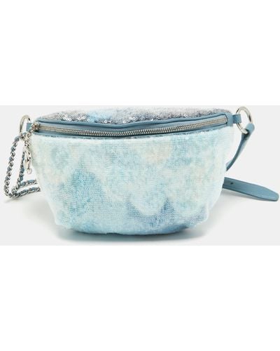 Chanel Light Sequins Waterfall Belt Bag - Blue