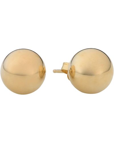 Fremada 14k Yellow Ball Earrings (6 Mm) - Metallic