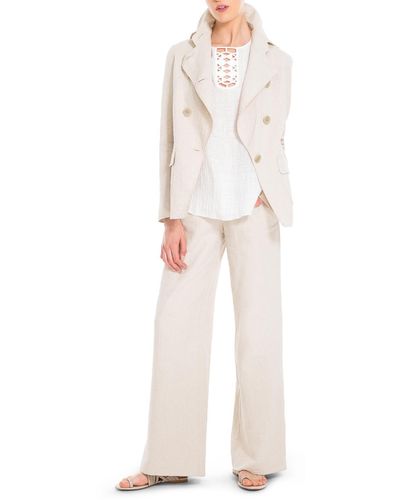 Max Studio Double-breasted Business Jacket - White