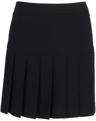 JOSEPH Pleated Mini Skirt - Black