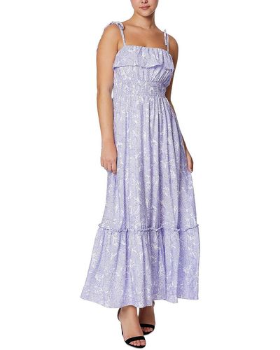 Laundry by Shelli Segal Printed Long Maxi Dress - Purple