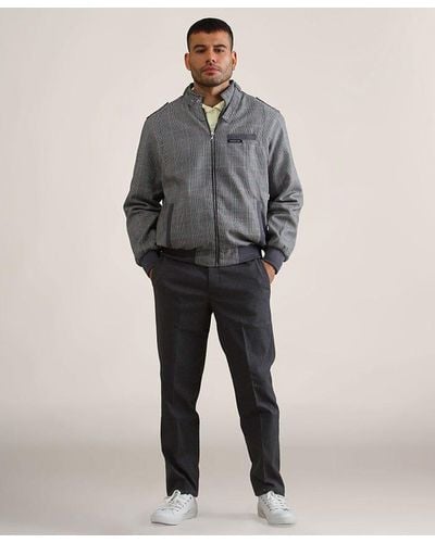 Members Only Anderson Glen Plaid Iconic Racer Jacket - Gray