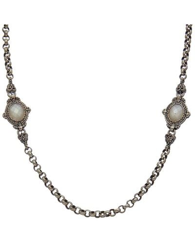Konstantino Astritis Silver Pearl Necklace - Metallic