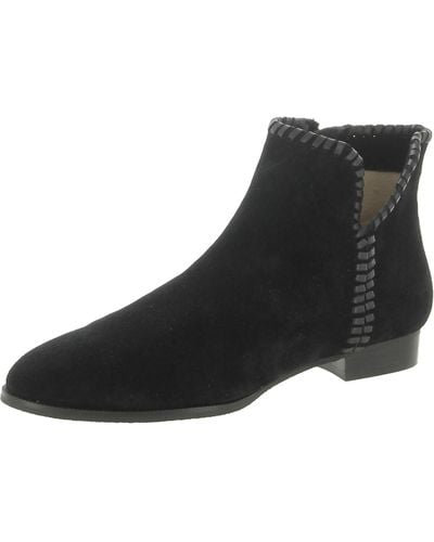 Jack Rogers Raegan Suede Casual Ankle Boots - Black