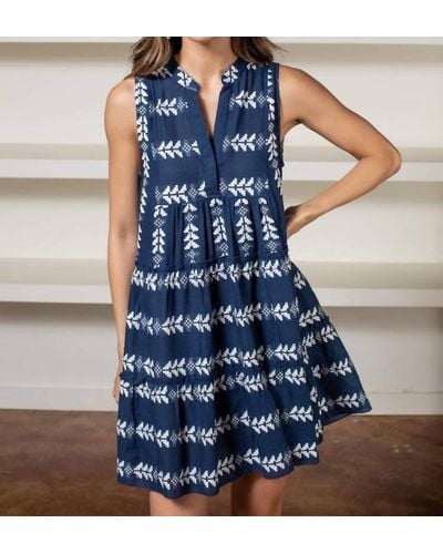 Elan The Taylor Arrow Print Dress - Blue