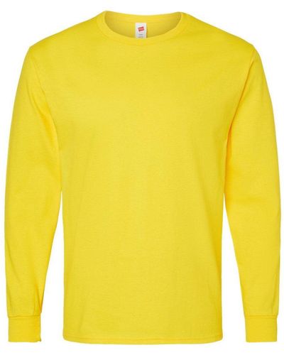 Hanes Essential-t Long Sleeve T-shirt - Yellow