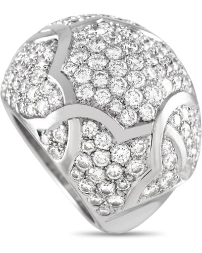 Chanel Camellia 18k Gold 4 Ct Diamond Bomb Ring Ch17-051424 - Metallic