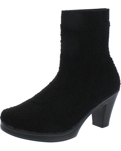 Bernie Mev Laline Knit Pull On Ankle Boots - Black