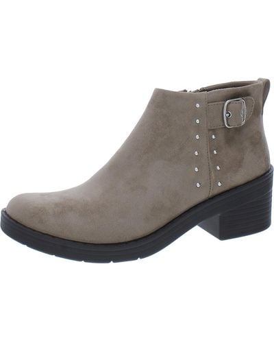 Bzees Otherhalf Round Toe Ankle Booties - Gray