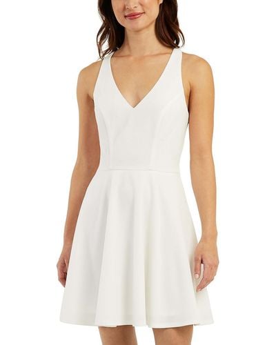 Bcx Juniors Lace Criss-cross Fit & Flare Dress - White