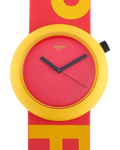 Swatch 45 Mm Poptastic Red And Yellow Watch Pnj100 - Multicolor