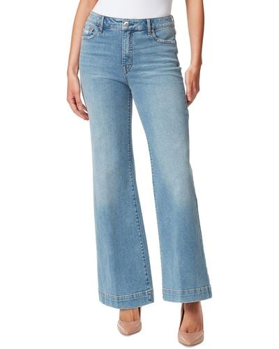 Jessica Simpson True Love Trouser Vintage Wide Leg Jeans - Blue