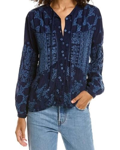 Johnny Was Alistair Amiee Floral Tunic - Blue