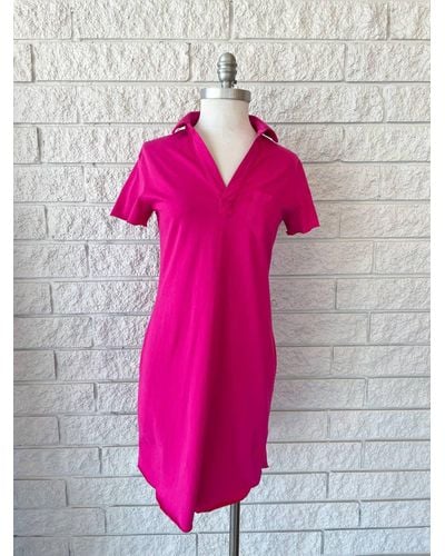 Frank & Eileen Short Sleeve Polo Dress - Pink