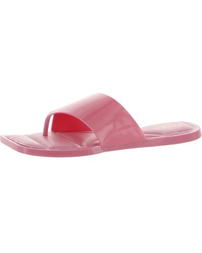 Franco Sarto Sorrento Square Toe Slip-on Thong Sandals - Pink