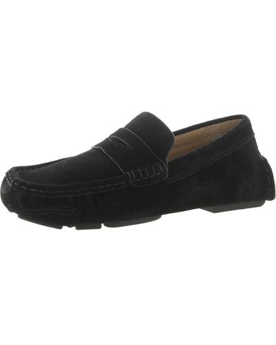 Gentle Souls Mateo Driver Suede Lifestyle Loafers - Black