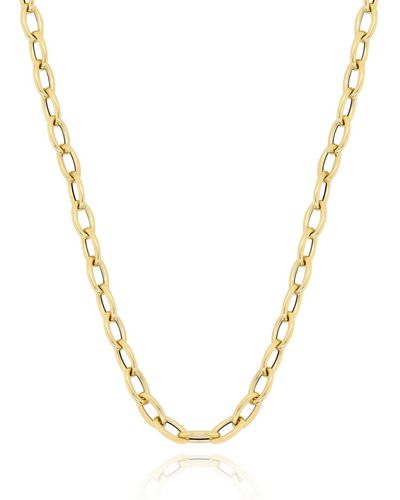 The Lovery Oval Link Chain Necklace - Metallic