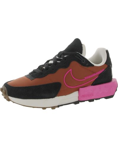 Nike Fontanka Waffle Suede Workout Running & Training Shoes - Brown