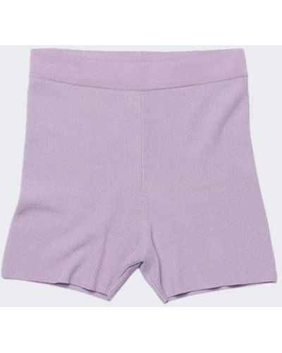 Jacquemus Le Short Arancia Knit Bike Shorts - Purple