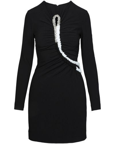 Stella McCartney Leah Embellished Cutout Mini Dress - Black