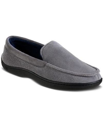 Isotoner Jared Slip On Comfort Loafer Slippers - Gray