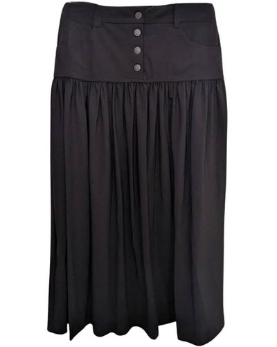 INDIES Ange Midi Skirt - Black