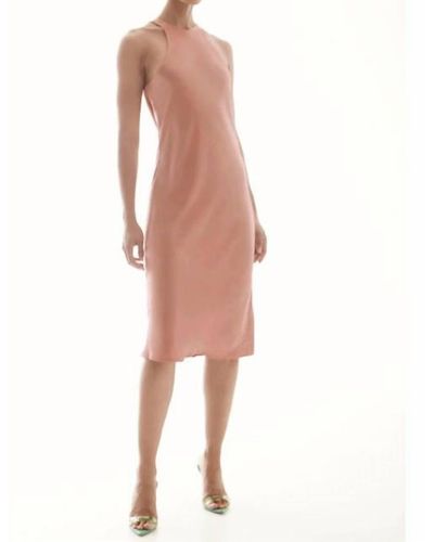 Lanston Bias Halter Dress In Blush - Pink