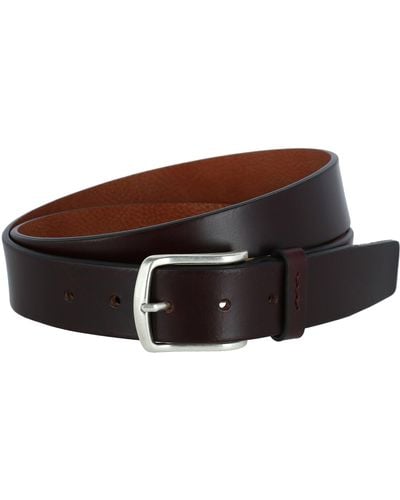 Trafalgar Lucas 35mm Brindle Leather Belt - Brown