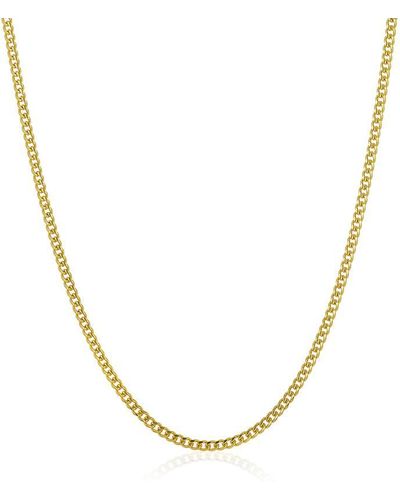 Crucible Jewelry Crucible Los Angeles 3.5mm Stainless Steel Rounded Curb Chain 22 Inches - Metallic