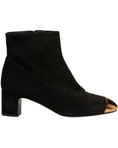 Hermès Goatskin Permabrass Cap Toe Lindsay Ankle Boots - Black