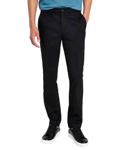 Calvin Klein Wrinkle Resistant Stretch Chino Pants - Blue