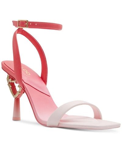 ALDO Bhfo Covered Heel Faux Leather Ankle Strap - Pink