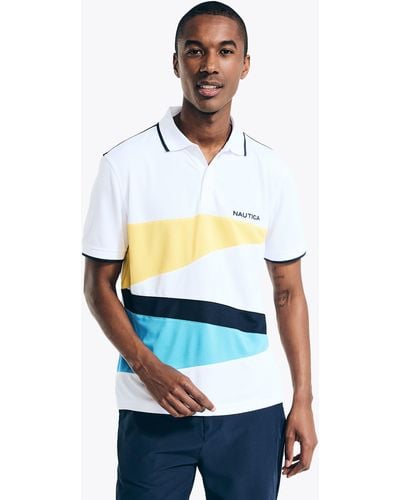 Nautica Navtech Sustainably Crafted Classic Fit Diagonal Polo - White
