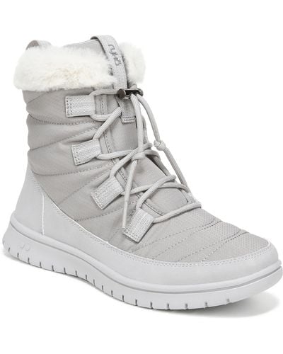 Ryka Senna 2 Faux Fur Trim Cozy Winter & Snow Boots - White