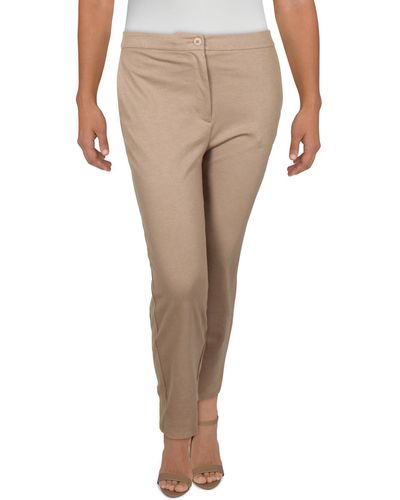Eileen Fisher Slim Ankle High-waist Pants - Natural