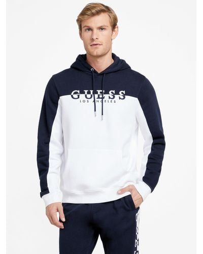 Guess Factory Eco Marcus Color-block Hoodie - Blue