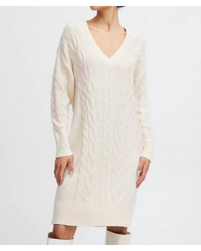 B.Young Milo Cable-knit Dress - White