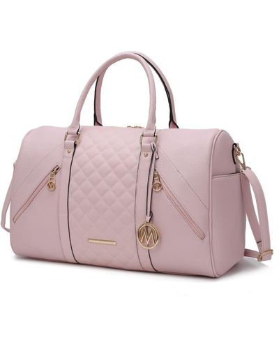 MKF Collection by Mia K Allegra Vegan Leather Duffle - Pink