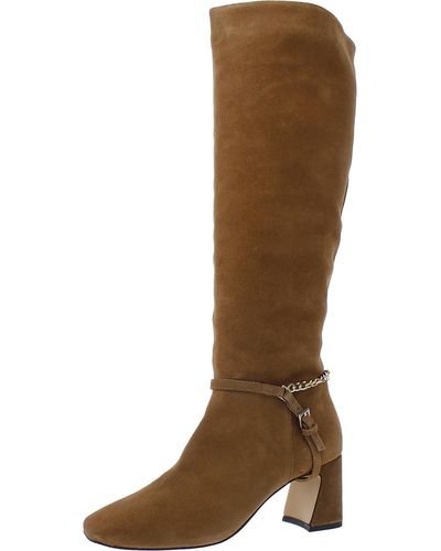 Sanctuary Electric Leather Embellished Knee-high Boots - Brown