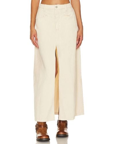 Free People Come As You Are Cord Maxi Skirt - Natural