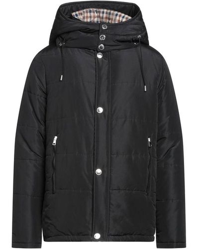 Aquascutum Elegant Jacket With Removable Hood - Black