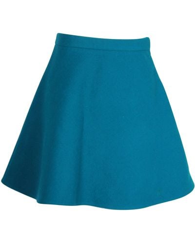 Miu Miu A-line Mini Skirt - Blue