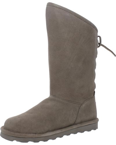 BEARPAW Phylly Suede Cold Weather Winter Boots - Gray