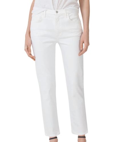 Citizens of Humanity Isola Straight Crop Jeans - White