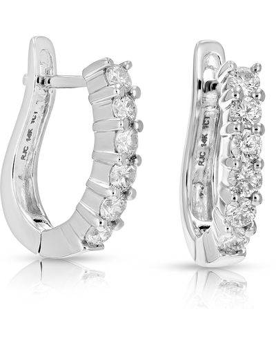 Vir Jewels 1.60 Cttw Diamond Hoop Earrings 14k White Gold