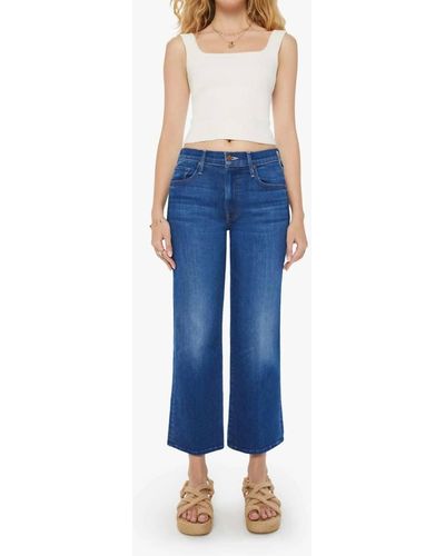 Mother Mid Rise Rambler Zip Ankle Jean - Blue