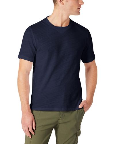 Kenneth Cole Crewneck Ribbed Trim T-shirt - Blue