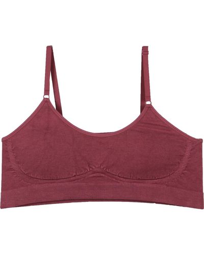 Yummie Convertible Scoop Neck Convertible Wireless Bralette - Red